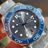 2018 Seamaster Diver 300M VSF 1:1 Best Edition Blue Ceramic Grey Dial on Silver Steel Strap A8800 V2 (Black Balance Wheel) - Image 4