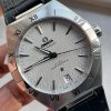 Constellation Black Ceramic SS SBF 1:1 Best Edition White Textured Dial on Black Gummy Strap A8900 - Image 3