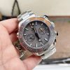 Planet Ocean SEAMASTER Chronometer OMF SS Grey/Orange Polished Bezel Grey Dial on SS Bracelet A9900 (Black Balance Wheel)