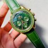 Speedmaster Moonwatch in Moonshine Gold YG RMF Best Edition Green Dial on Green Leather Strap Manual Chrono