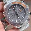 Planet Ocean SEAMASTER Chronometer OMF SS Grey/Orange Polished Bezel Grey Dial on SS Bracelet A9900 (Black Balance Wheel) - Image 5
