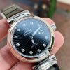 V6F 34mm LADYMATIC SS BLACK LEATHER STRAP A2836