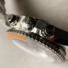 Planet Ocean SEAMASTER Chronometer OMF SS Grey/Orange Polished Bezel Grey Dial on SS Bracelet A9900 (Black Balance Wheel) - Image 9