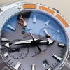 Planet Ocean SEAMASTER Chronometer OMF SS Grey/Orange Polished Bezel Grey Dial on SS Bracelet A9900 (Black Balance Wheel) - Image 6