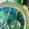 Speedmaster Moonwatch in Moonshine Gold YG RMF Best Edition Green Dial on Green Leather Strap Manual Chrono - Image 6